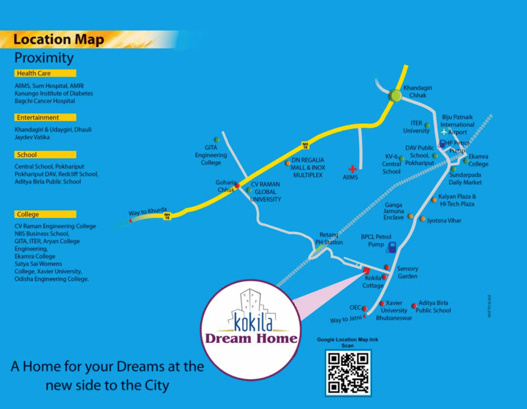 Location map of S B Kokila Dream Home Sundarpada