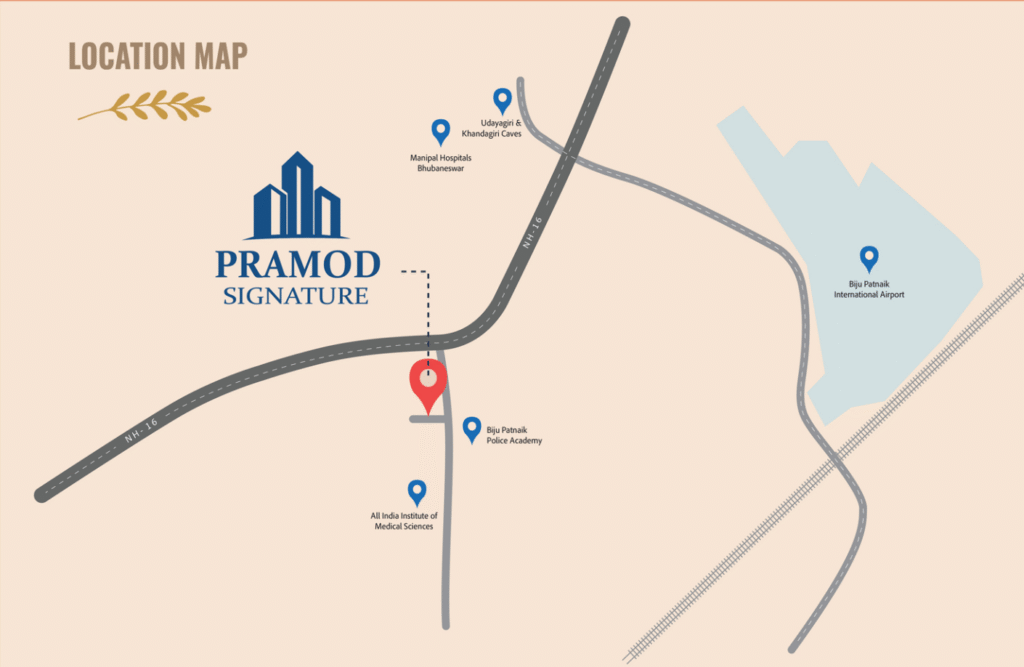 Shree Pramod Heights location map in Rasulgarh Bhubaneswar